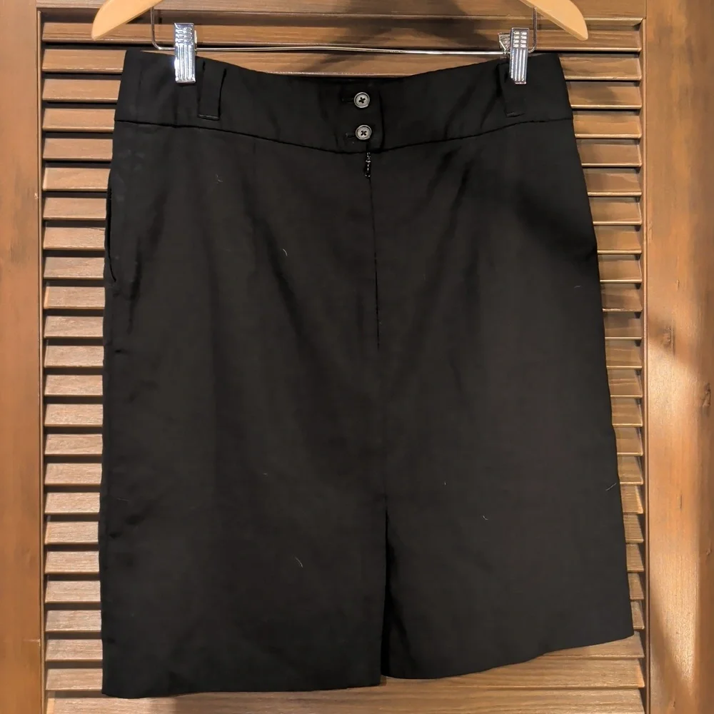 Banana Republic Classic Black Pencil Mini Skirt